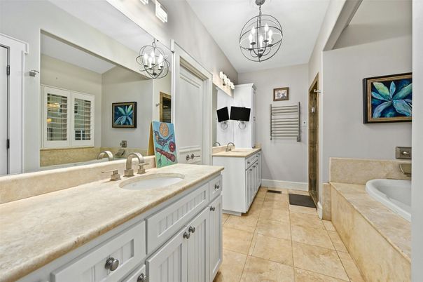 Bathroom, Chandelier, Dual Sink Vanities, Interior