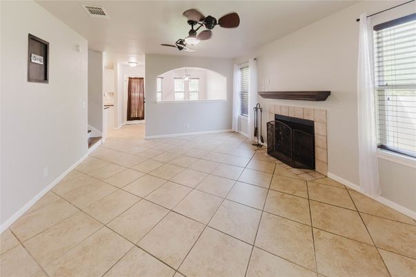 Empty room, Fireplace, Interior