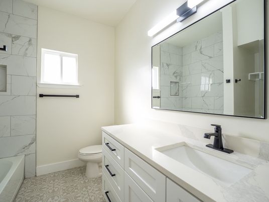 Bathroom, Dual Sink Vanities, Interior, Marble Walls