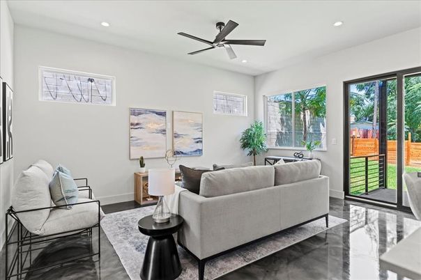 Interior, Living room, Recessed Lighting