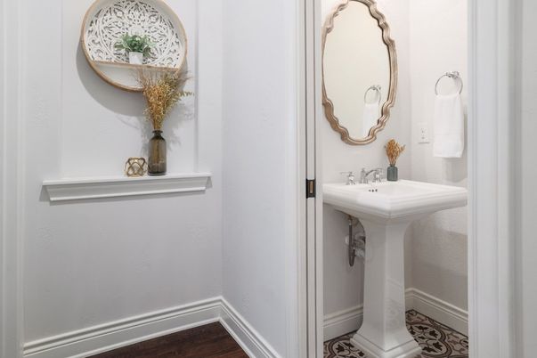 Bathroom, Interior, Wood Texture Flooring