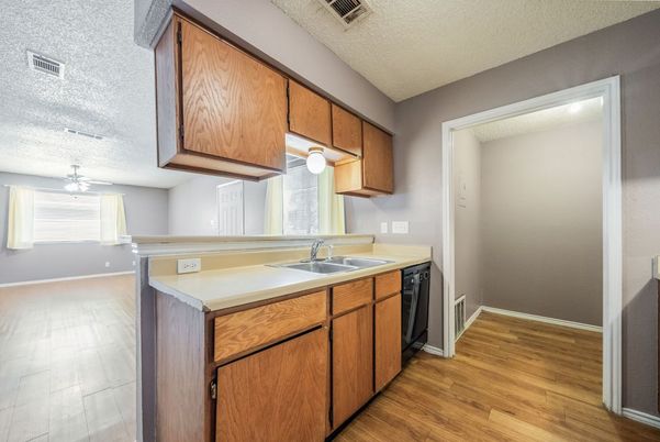 Interior, Kitchen, Wood Texture Flooring