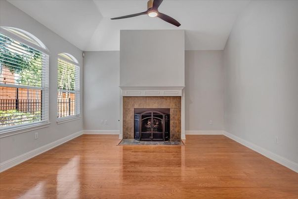 Empty room, Fireplace, Interior, Wood Texture Flooring