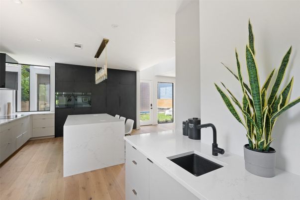 Chandelier, Interior, Kitchen, Recessed Lighting, Wood Texture Flooring