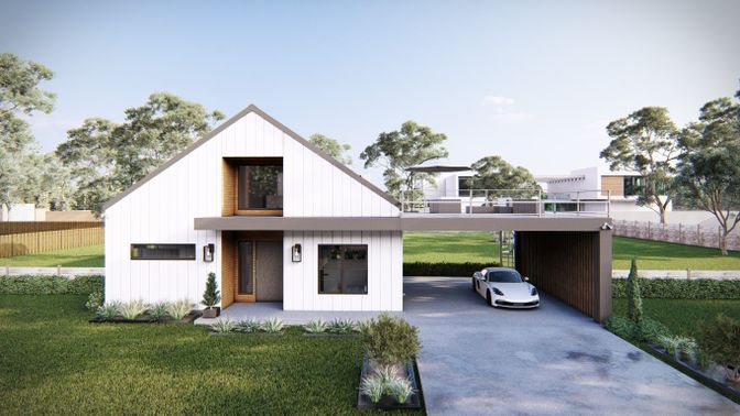 Backyard, Exterior, Facade, Farmhouse