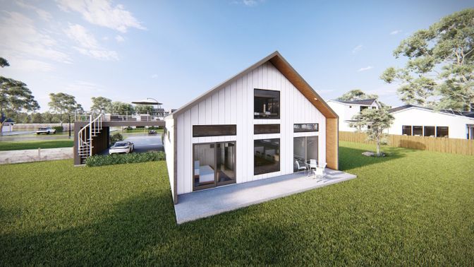 Backyard, Detached Garage, Exterior