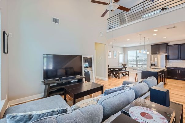 Dining room, Interior, Kitchen, Living room, Pendant Lights, Recessed Lighting, Wood Texture Flooring