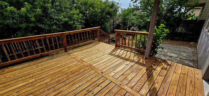 Exterior, Wood Texture Flooring