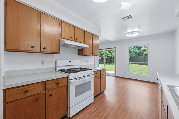 Interior, Kitchen, Wood Texture Flooring