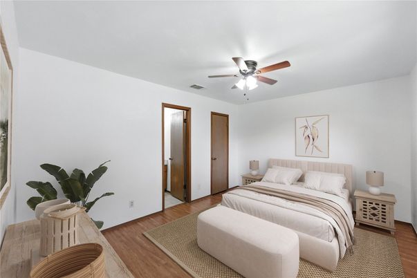 Bedroom, Interior, Wood Texture Flooring