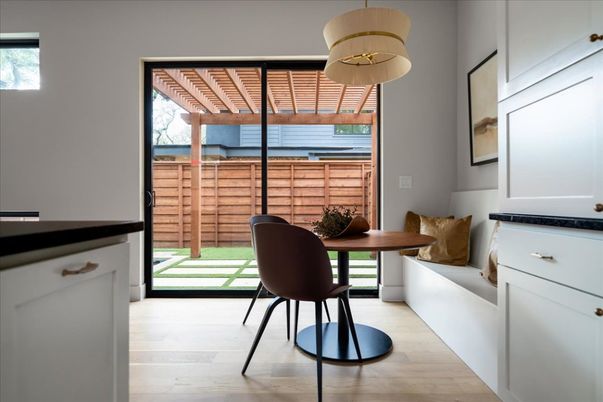 Dining room, Interior, Wood Texture Flooring