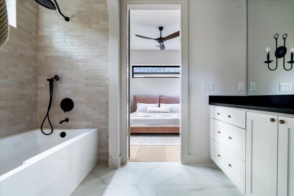 Bathroom, Bedroom, Interior, Marble, Wood Texture Flooring
