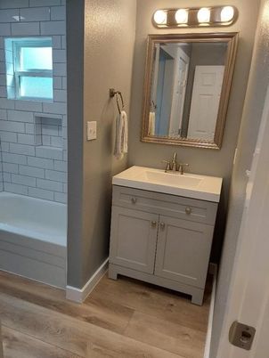 Bathroom, Interior, Wood Texture Flooring