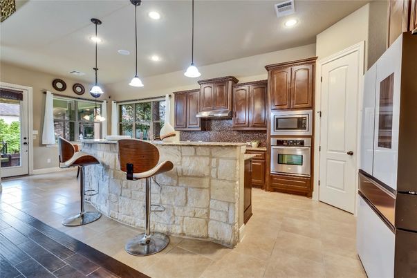 Interior, Kitchen, Pendant Lights, Recessed Lighting, Stainless Steel Appliances