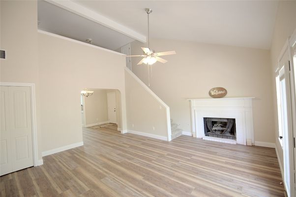 Fireplace, Interior, Wood Texture Flooring