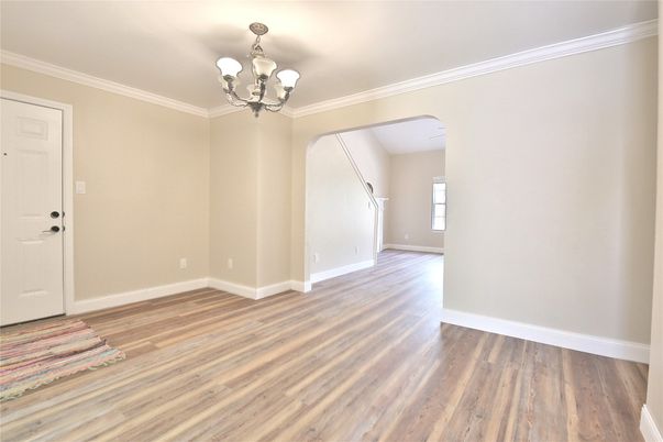 Chandelier, Empty room, Interior, Wood Texture Flooring