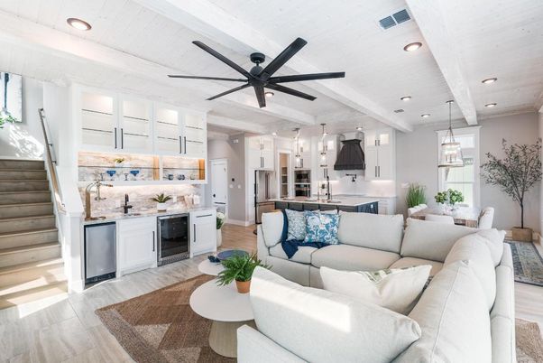 Dining room, Interior, Kitchen, Living room, Pendant Lights, Recessed Lighting, Stainless Steel Appliances