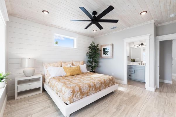 Bathroom, Bedroom, Interior, Recessed Lighting, Wood Texture Flooring