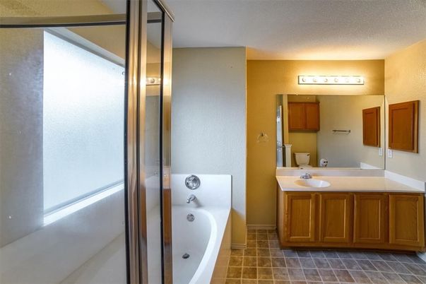Bathroom, Dual Sink Vanities, Glass Shower, Interior