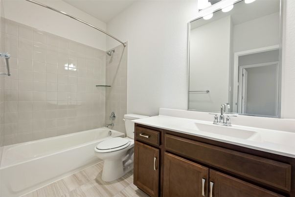 Bathroom, Glass Shower, Interior, Wood Texture Flooring