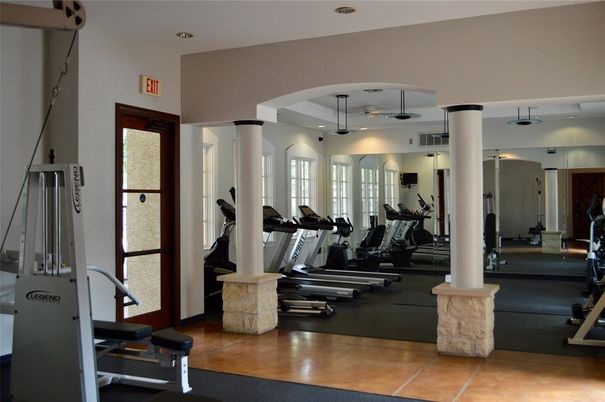 Fitness Equipment, Gym, Interior, Recessed Lighting