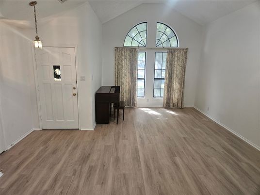 Interior, Pendant Lights, Piano, Wood Texture Flooring