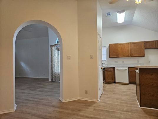Interior, Kitchen, Wood Texture Flooring