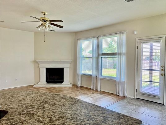 Empty room, Fireplace, Interior, Wood Texture Flooring