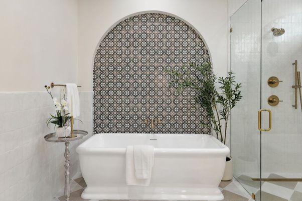 Bathroom, Free Standing Baths, Glass Shower, Interior