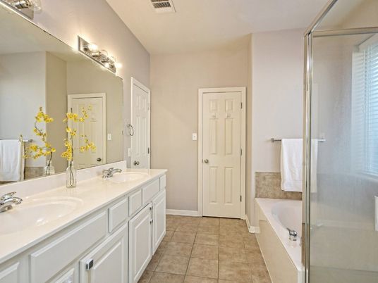 Bathroom, Dual Sink Vanities, Glass Shower, Interior