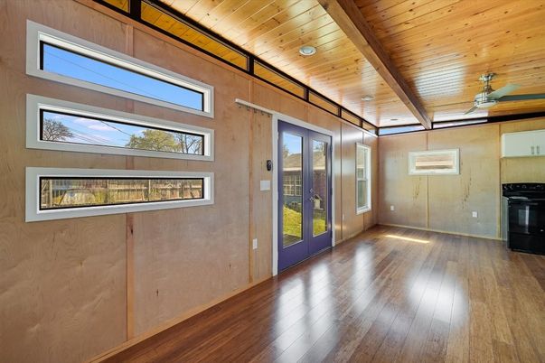 Empty room, Interior, Wooden Beams, Wooden Ceilings, Wood Texture Flooring, Wooden Walls