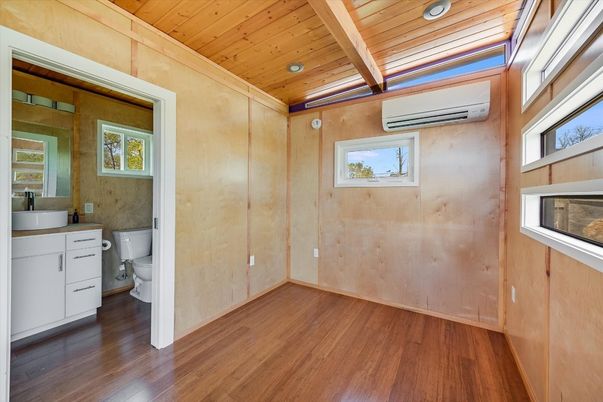 Bathroom, Empty room, Interior, Recessed Lighting, Wooden Beams, Wooden Ceilings, Wood Texture Flooring, Wooden Walls