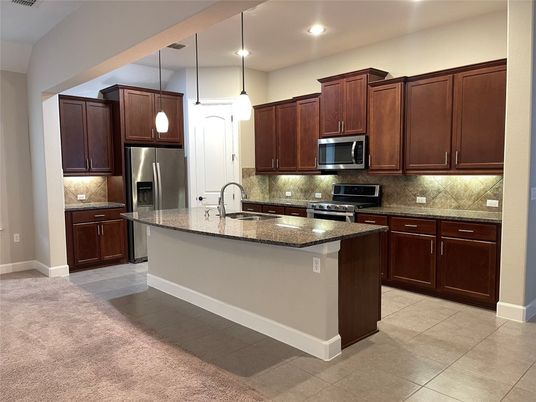 Interior, Kitchen, Pendant Lights, Recessed Lighting, Stainless Steel Appliances