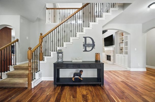 Fireplace, Interior, Wood Texture Flooring