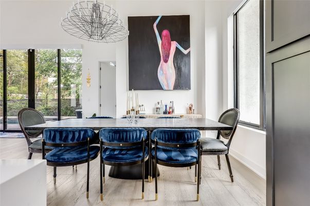 Dining room, Interior, Wood Texture Flooring