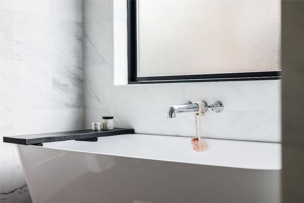 Bathroom, Free Standing Baths, Interior, Marble Walls
