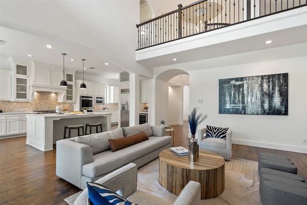 Interior, Kitchen, Living room, Pendant Lights, Recessed Lighting, Stainless Steel Appliances, Wood Texture Flooring