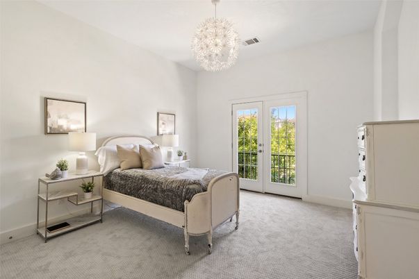Bedroom, Chandelier, Interior