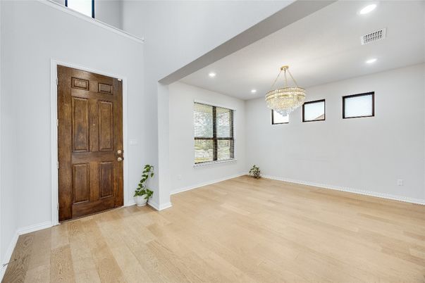 Chandelier, Interior, Recessed Lighting, Wood Texture Flooring