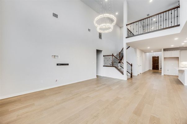 Chandelier, Interior, Recessed Lighting, Wood Texture Flooring