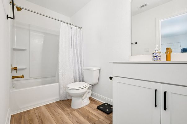 Bathroom, Interior, Wood Texture Flooring