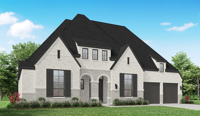 Attached, Exterior, Facade, Brick Traditional