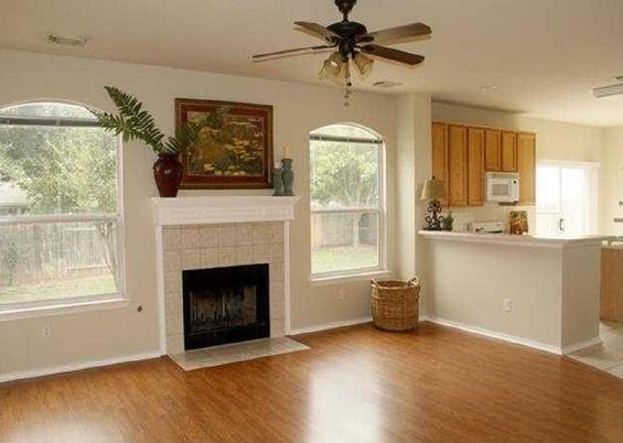 Fireplace, Interior, Wood Texture Flooring
