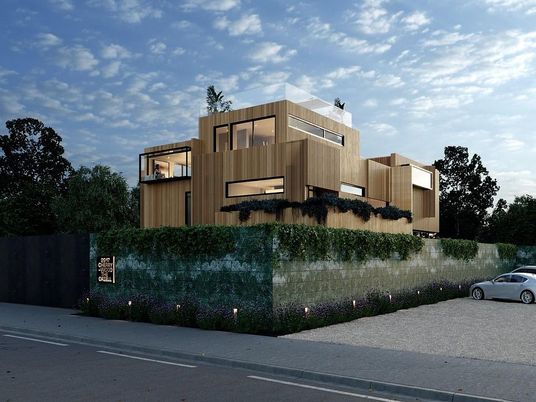 Exterior, Facade, Modern