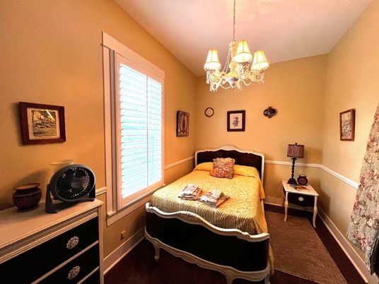 Bedroom, Chandelier, Interior