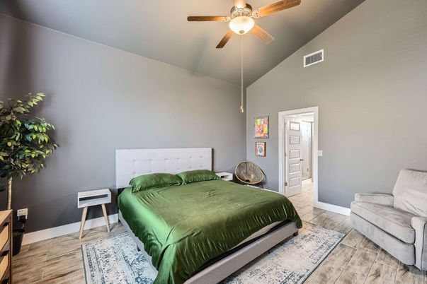 Bedroom, Interior, Wood Texture Flooring