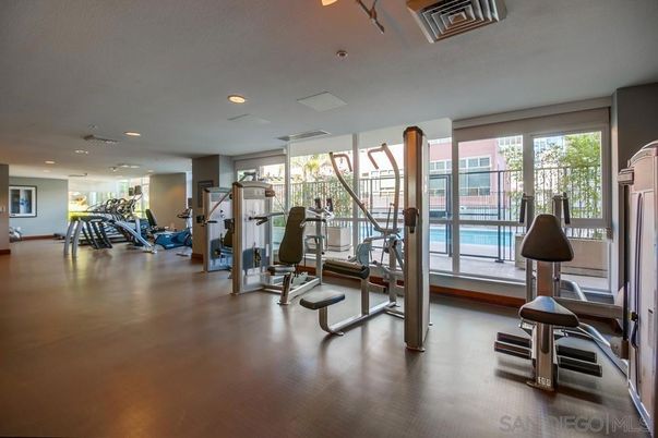 Fitness Equipment, Gym, Interior, Recessed Lighting