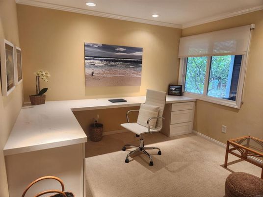Home Office, Interior, Recessed Lighting