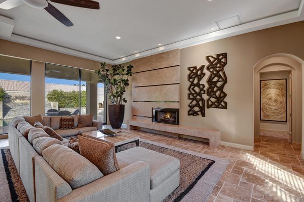 Fireplace, Interior, Living room, Recessed Lighting