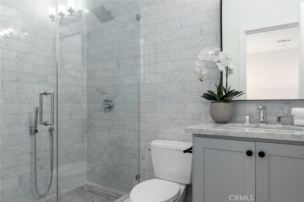 Bathroom, Glass Shower, Interior, Marble Walls